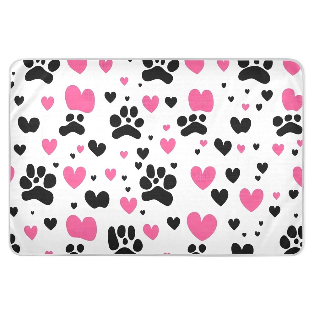Waterproof Dog Pad, 3-Layer, Leak-Proof, 86.4 x 132.1 cm, Pink / Black