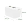 Rectangular White PET Tissue Box Cover for Home or Office view 2