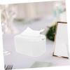 Rectangular White PET Tissue Box Cover for Home or Office view 3
