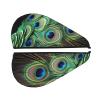 SDTYKHJ Women's Hair Towel, Ultra-Absorbent Coral Velvet, Green Peacock Feather view 2