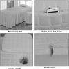 Luxurious 4-Piece Microfiber Massage Table Linen Set, Solid Color, Bed Valance and Table Skirt view 2