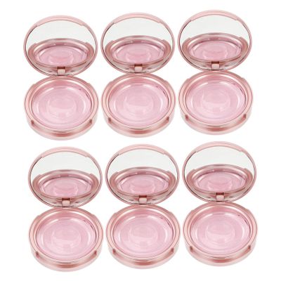 minkissy Round Eyelash Storage Boxes, 6-Pack, Pink