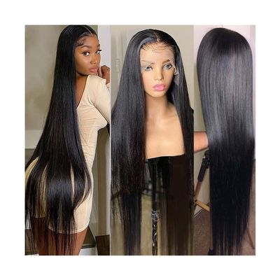Premium Human Hair Lace-Front Wig, 180% Brazilian Remy Hair