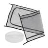 HYTROVE ABS Fly Screen Door with Zipper, Black, for Dogs view 1