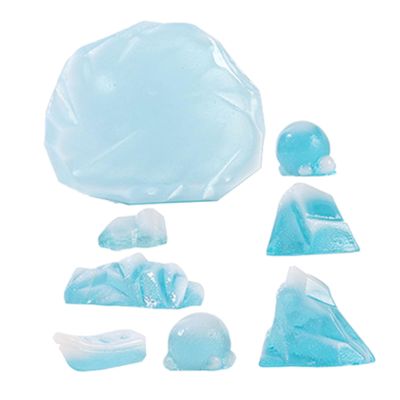 KOMBIUDA Realistic Resin Iceberg Set, 8-Piece Miniature Aquarium Snow Mountain Ornaments for DIY Crafts and Christmas Decor