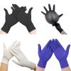 UALXPAO Latex Cleaning Gloves, Black, 50 Pieces, XS view 2