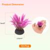 QUARKZMAN 10-Pack Aquarium Artificial Plants, Red Coconut Leaves view 2