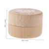 Alipis Round Wooden Tooth Keepsake Box for Children and Babies view 2