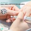 Nail Drill Bit Storage Box, Manicure Tool Organizer, Black view 2