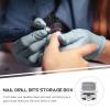 Nail Drill Bit Storage Box, Manicure Tool Organizer, Black view 3