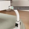 Mobile Overbed Table with Casters and Tilting Tabletop, Black view 3
