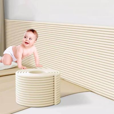 AlpenLife Basics Self-Adhesive Padded Wall Protection for Beds, Beige, 40 x 200 cm