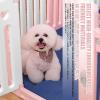 HBOOMOEM Dog Playpen, Portable Indoor/Outdoor Puppy Pen, Plastic, Freestanding, Extra-Tall, Pink, 18-Piece Set view 4
