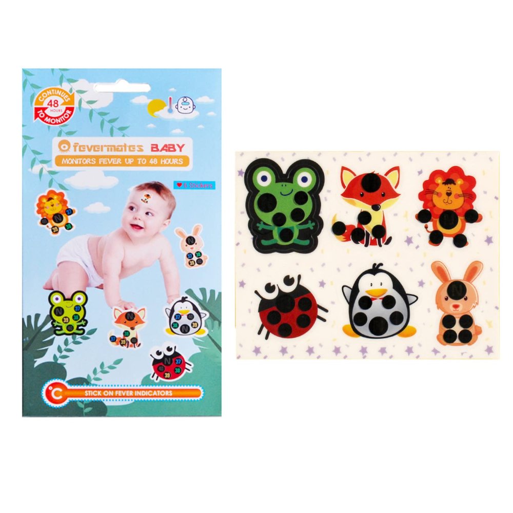 Adhesive Forehead Fever Indicator Stickers for Children, Babies & Adults