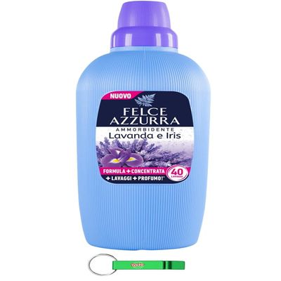 6x Felce Azzurra Fabric Softener with Lavender and Iris, 2 L, 40 Washes + Free Beni Culinari Keychain