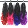 24-Inch Curly Brown Ombre Claw Ponytail Synthetic Clip-In Hair Extension for Effortless Style (Straight 1BTPINK) view 3