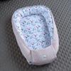 LOOLAY Pink Floral/Dusty Rose Waffle Piqué Organic Cotton Baby Nest for Newborns, Solo Nest view 3