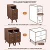 FBHDKJNFG Bedroom Nightstand with Large-Capacity Storage, Beige, 40 × 40 × 50 cm view 3