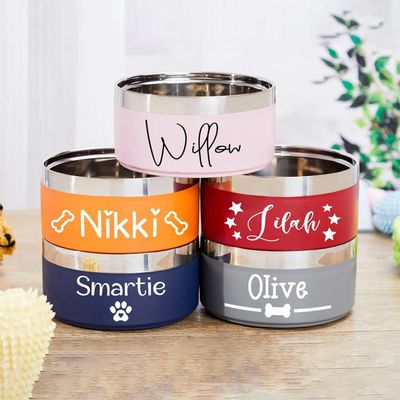 Personalized Stainless Steel Dog Bowl with Name (18 cm)