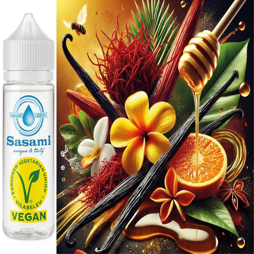 Golden Morning Sun - Saffron, Vanilla, Orange Blossom & Honey Flavor Concentrate - Vegan - Sasami - 100 ml