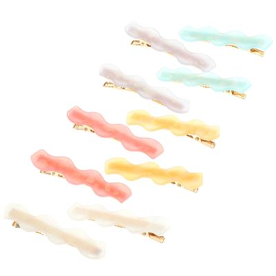 FRCOLOR 10-Piece Wavy Acetate Hair Clips for Fine Hair