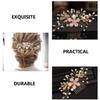 Bridal Hair Comb with Flowers and Pearls view 3