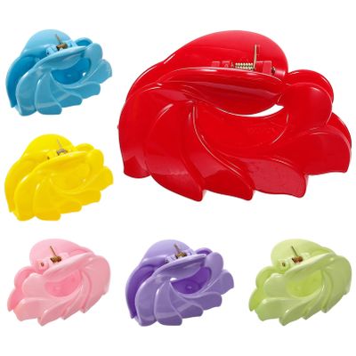 FRCOLOR 6-Pack Medium Leaf Claw Clips, ABS, Strong Hold