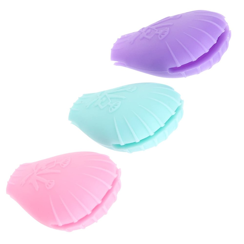 FRCOLOR Silicone Makeup Brush Covers, Dustproof, 3-Piece Set