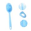 Silicone Bath Brush with Long Handle, Blue view 3
