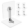 GARVALON 5-Piece No-Drill Furniture Anti-Tip Anchors, Acrylic and Stainless Steel view 1