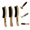 TOVINANNA 3-Piece Wild Boar Bristle Beard Brushes with Long Wooden Handles view 4