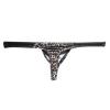 Men's Leopard Personalized Low-Rise Sport Briefs, Black, M view 1