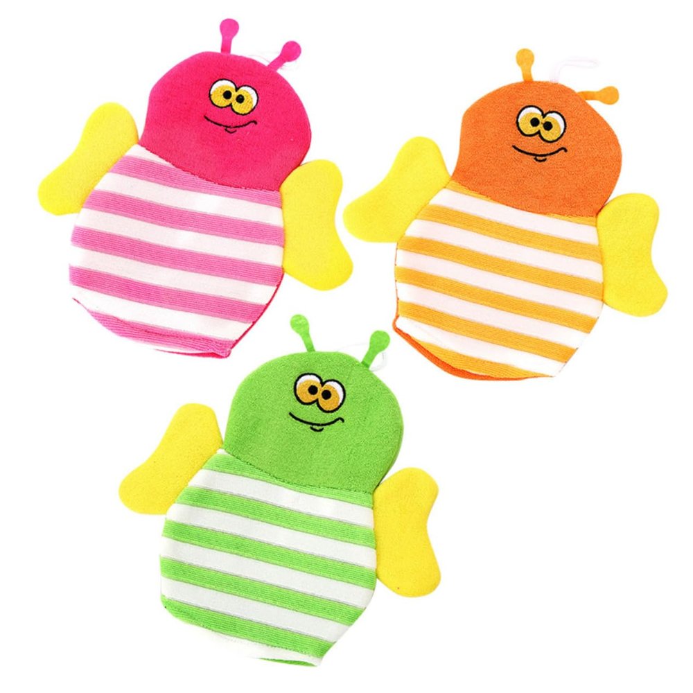 Toyvian Animal Bath Mitts, 3-Pack, for Children