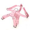 Pink PU Studded Dog Harness for Pit Bull Terriers view 1