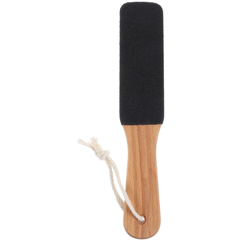 minkissy Double-Sided Foot File with Wooden Handle