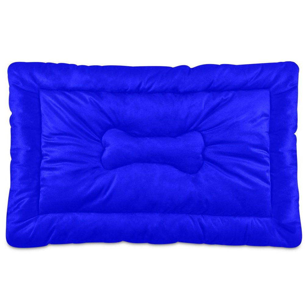Soft, Comfortable Dog Bed Mat with Non-Slip Base, Washable, Blue