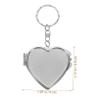 minkissy Heart-Shaped Silver Metal Compact Travel Mirror view 2