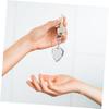 minkissy Heart-Shaped Silver Metal Compact Travel Mirror view 3
