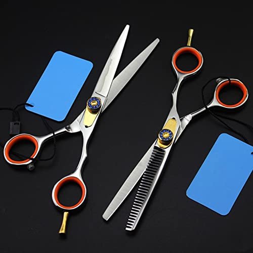 Professional 6-Inch Japanese 440C Steel Hair Cutting and Thinning Scissors Set