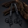 6-Inch Hair Cutting Scissors, Professional Japanese 440C Steel, Black Hairdressing and Thinning Shears Set view 2
