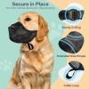 SHUOHONG Dog Muzzle, Nylon Mesh, Breathable and Comfortable, Muzzle for Large Dogs with Adjustable Straps (Black-XXL) view 3