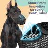 SHUOHONG Dog Muzzle, Nylon Mesh, Breathable and Comfortable, Muzzle for Large Dogs with Adjustable Straps (Black-XXL) view 4