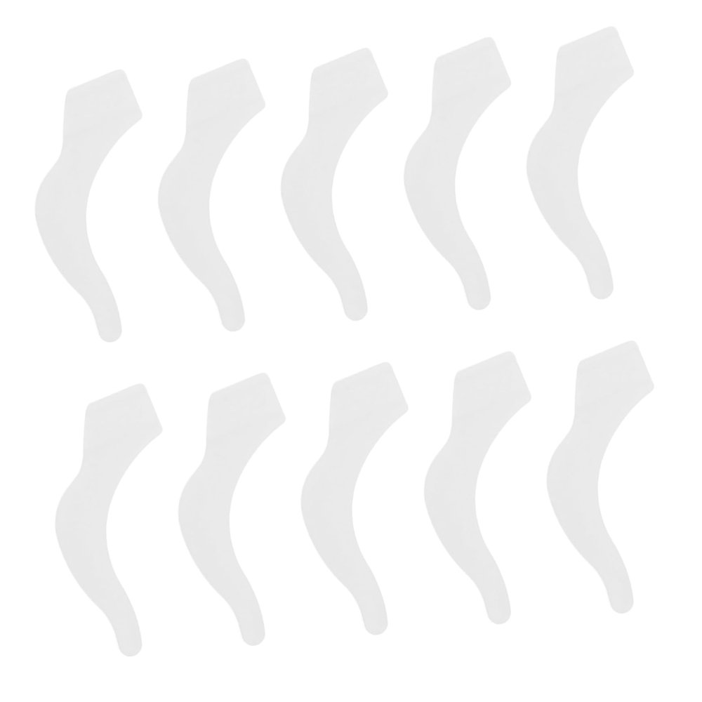 COLLBATH Non-Slip Silicone Eyeglass Grips, 20 Pairs, White
