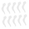 COLLBATH Non-Slip Silicone Eyeglass Grips, 20 Pairs, White view 1