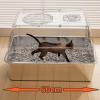Extra-Large Stainless Steel Enclosed Cat Litter Box with Top Entry, Khaki view 4