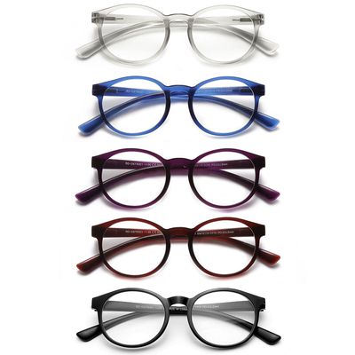 SKYWAY Spring-Hinge Reading Glasses, 5-Pack, 1.75 Diopters, for Women and Men