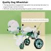 Dog Wheelchair Cart for Puppies and Dogs, Adjustable 4-Wheel Pet Bicycle Trailer, All-Terrain Mobility Cart for Injured Small Dogs, Front (M) view 2