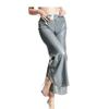 GAYLOP Natural Latex Flared Leggings, Loose-Fit Pants, Zipperless, Red, M view 4