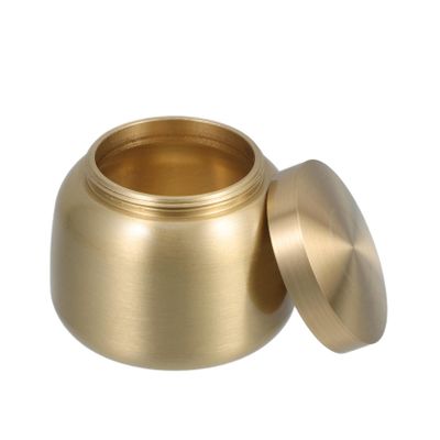 Small, Space-Saving Brass Urn for Ashes