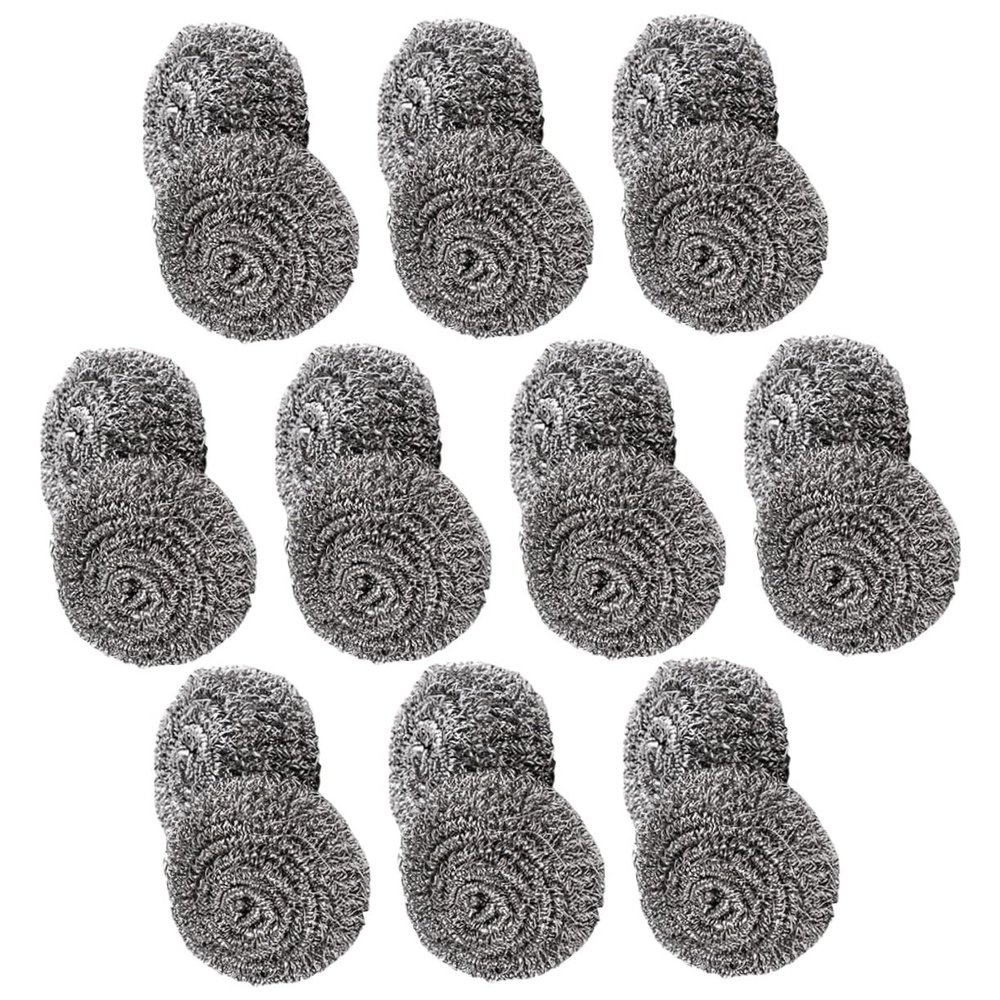 HOMOCONO Steel Wool Scrubbers, 20-Pack